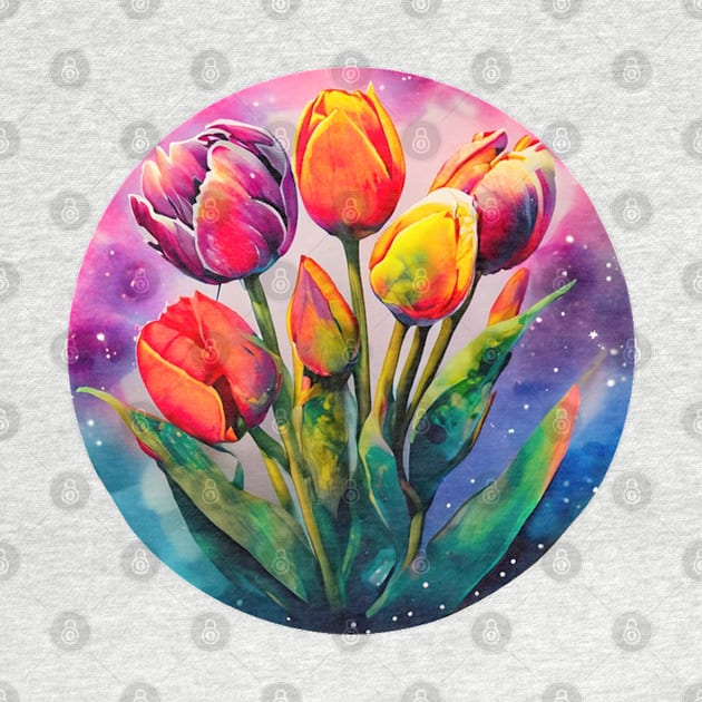 Colorful Tulips of Vibrant Colors by ERArts